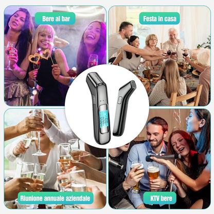 Breathalyzer - Digital Breathalyzer - Portable Breathalyzer - Breathalyzer - With HD LED and high-sensitivity chip - USB rechargeable - Highly accurate breathalyzer for drunk driving - Road safety - Image 4