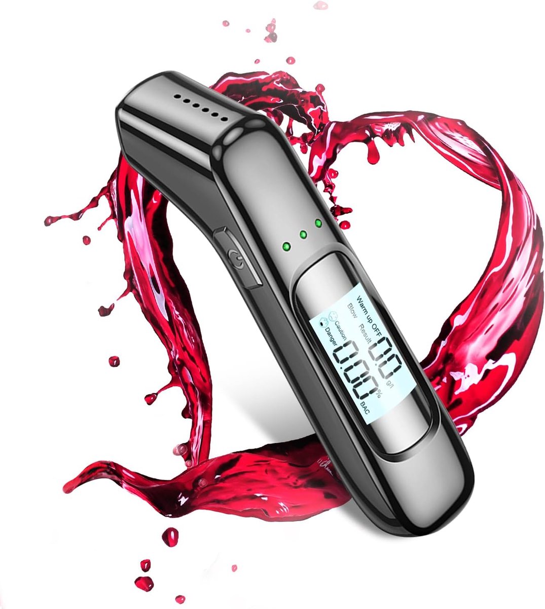 Breathalyzer - Digital Breathalyzer - Portable Breathalyzer - Breathalyzer - With HD LED and high-sensitivity chip - USB rechargeable - Highly accurate breathalyzer for drunk driving - Road safety - Image 8