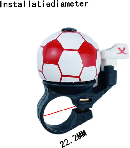 Bicycle bell - Red football bicycle bell - Football bicycle bell - Bicycle horn - Children's bicycle bell - Bicycle horn - Red - Image 3