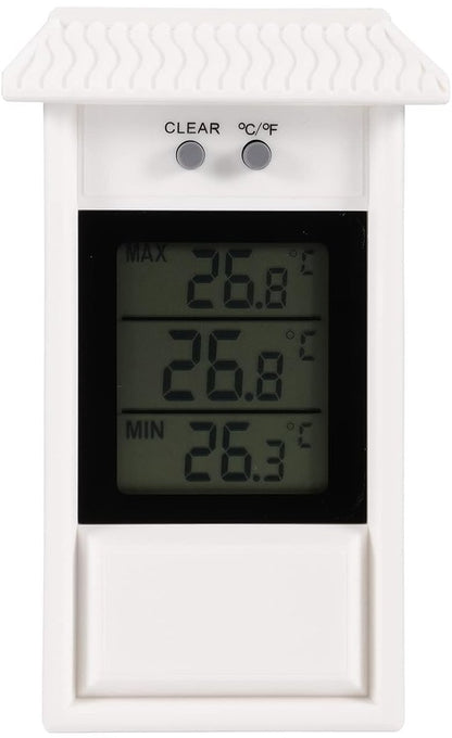 Indoor and outdoor thermometer - Thermometer - Hygrometer - Weather station - Digital thermometer - Weatherproof for indoor and outdoor use - Wit