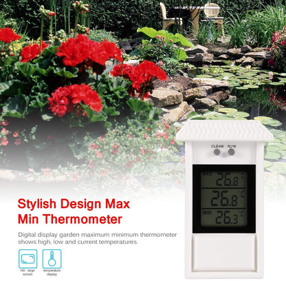 Indoor and outdoor thermometer - Thermometer - Hygrometer - Weather station - Digital thermometer - Weatherproof for indoor and outdoor use - Wit - Image 3