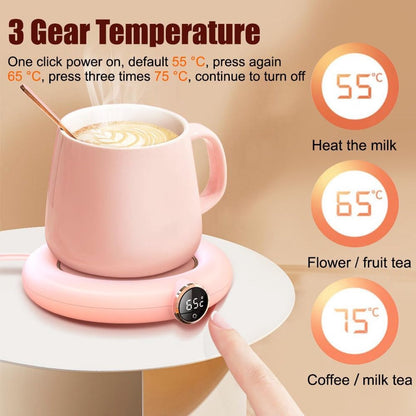 Mug or cup warmer - Heating plate - Coffee cup warmer - Tea cup warmer - Thermal heating plate - Heated coaster - USB coffee warmer for home, office, or desk use - Green - Image 3