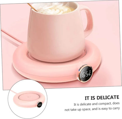 Mug or cup warmer - Heating plate - Coffee cup warmer - Tea cup warmer - Thermal heating plate - Heated coaster - USB coffee warmer for home, office, or desk use - Pink - Image 5