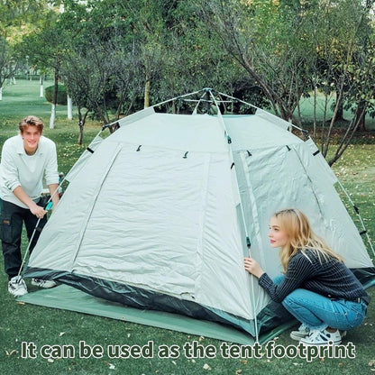 Waterproof camping tarp 2x1.5m - With rings - Heavy-duty groundsheet for tents, outdoor blankets and hammocks - Image 4