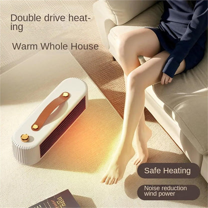 Auxiliary heater, small solar electric heater for home, office or workspace use (White) - Image 2
