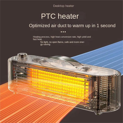 Auxiliary heater, small solar electric heater for home, office or workspace use (White) - Image 3