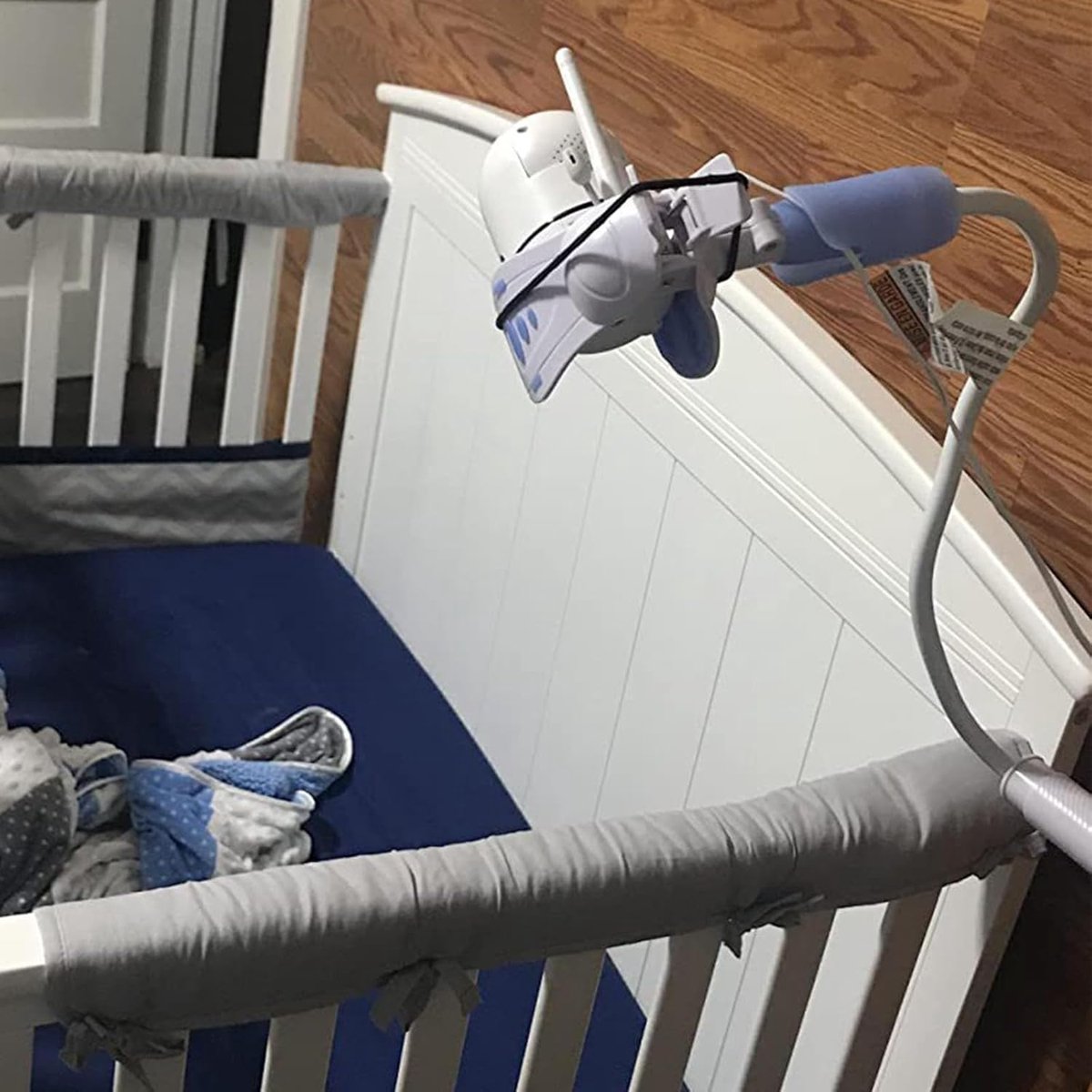 camera mount, camera mount, baby monitor mount with 3 straps, no drilling required, flexible and adjustable, universal baby monitor mount, compatible with most baby monitors (Wit). - Image 2
