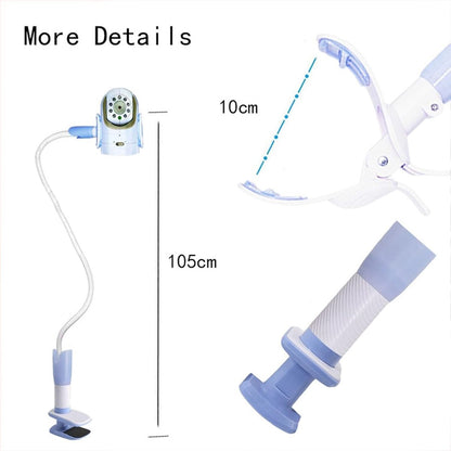 camera mount, camera mount, baby monitor mount with 3 straps, no drilling required, flexible and adjustable, universal baby monitor mount, compatible with most baby monitors (Wit). - Image 4