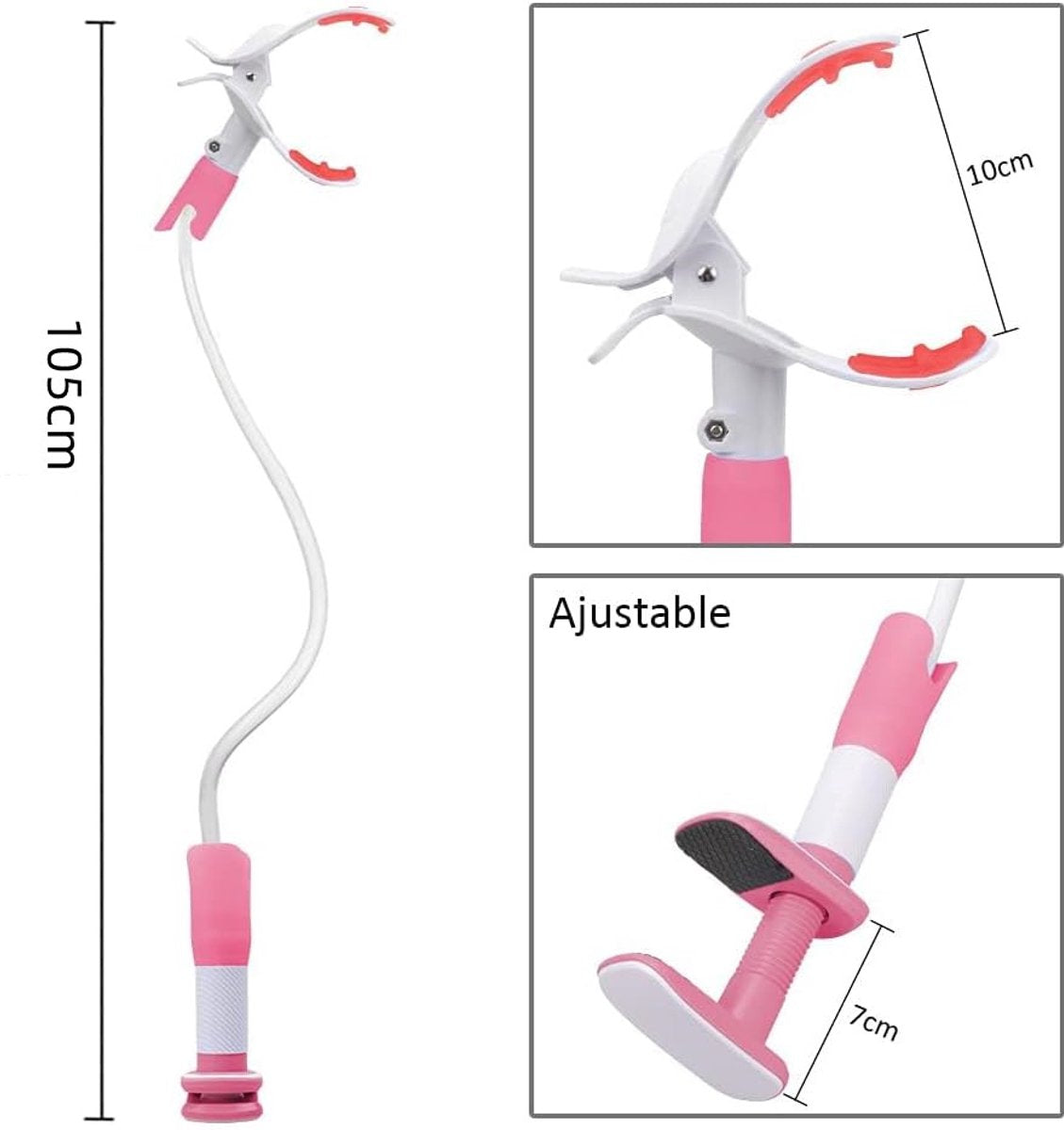 Babyfoon Camera Mount, Camera Holder, Baby Monitor Mount with 3 Straps, No Drilling Required, Flexible and Adjustable, Universal Baby Monitor Mount, Compatible with Most Baby Monitors (Pink) - Image 4