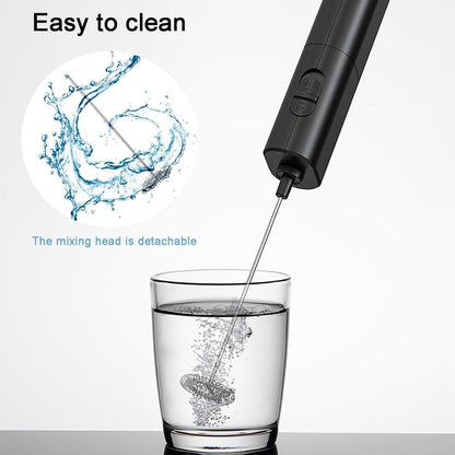 Milk Frother - Milk Frothers - Manual Milk Frother - Electric Milk Frother - Functional Electric Milk Frother - Portable Electric Milk Frother - With Whisk - For Coffee, Matcha, Latte and Cappuccino - Image 2