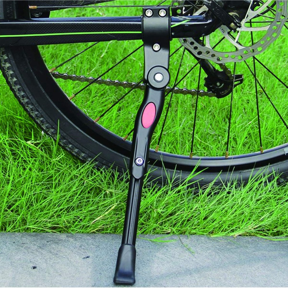 Simple 34.5 cm bicycle kickstand, aluminum and stainless steel mountain bike kickstand, easy to install, for mountain bikes and road bikes - Image 2