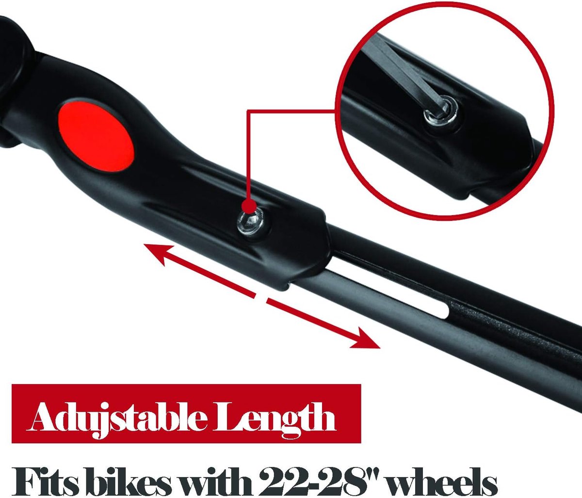 Simple 34.5 cm bicycle kickstand, aluminum and stainless steel mountain bike kickstand, easy to install, for mountain bikes and road bikes - Image 3