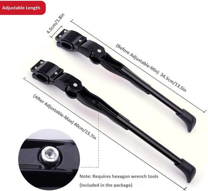 Simple 34.5 cm bicycle kickstand, aluminum and stainless steel mountain bike kickstand, easy to install, for mountain bikes and road bikes - Image 5