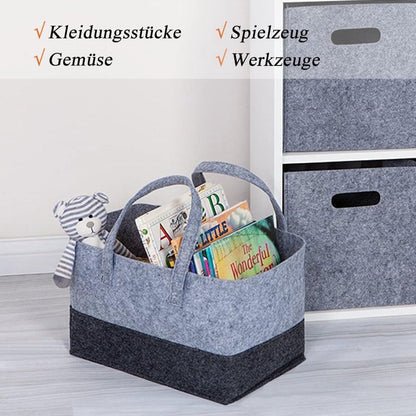 5 pcs Tote bag, shopping bag, foldable shopping basket, large shopping bag, felt tote bag, reusable shopping bag, felt shopping basket, suitable for shopping, travel, storage - Image 4