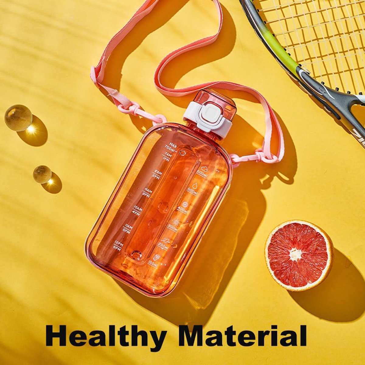 Sports Water Bottle - Fitness Water Bottle - Water Bottle - 750ml Leakproof Bottle - Water Bottle - Suitable for travel, picnics, camping, hiking - Plant-based - Image 2