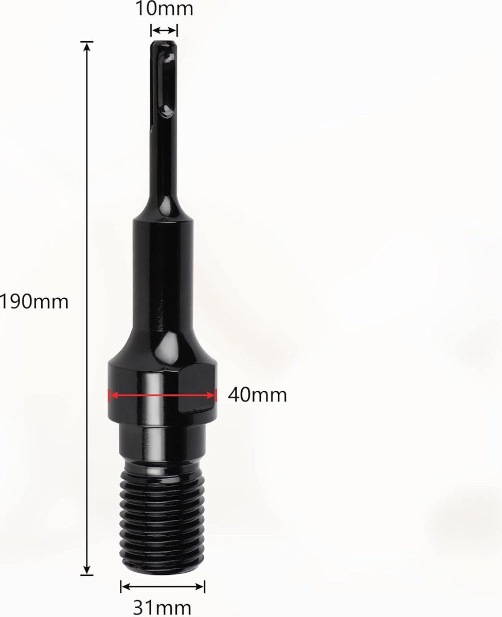 Chisel - Drill Bit Set - SDS Plus Adapter - Chisels - Drill - Steel - Black - Drill Connecting Rod - Baby Clothes Accessories for Electric Drills - 1 1/4 inch UNC to SDS Plus - Image 4