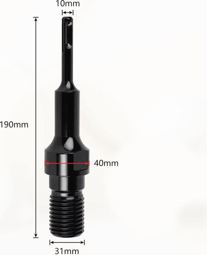 Chisel - Drill Bit Set - SDS Plus Adapter - Chisels - Drill - Steel - Black - Drill Connecting Rod - Baby Clothes Accessories for Electric Drills - 1 1/4 inch UNC to SDS Plus - Image 4