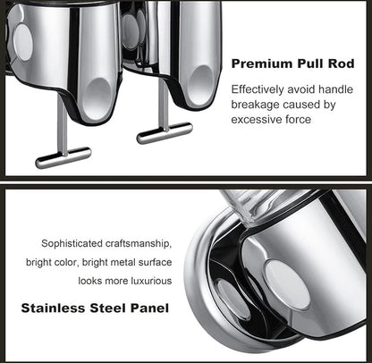 Soap dispenser - silver - 2 reservoirs - 2 x 500ml - wall-mounted - soap pump - soap holder - bathroom and sink - shampoo dispenser - Image 3