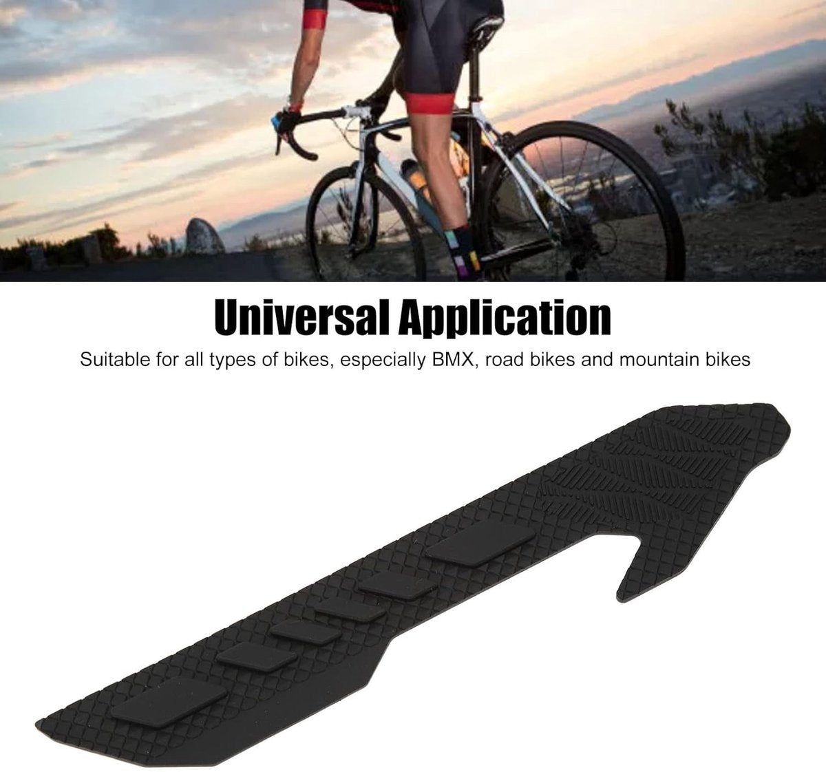 Bicycle chain protector - Silicone chain protector - Road bike chain protector - Protect your bike frame from scratches - Bicycle accessories - Black - 1 piece - Image 4