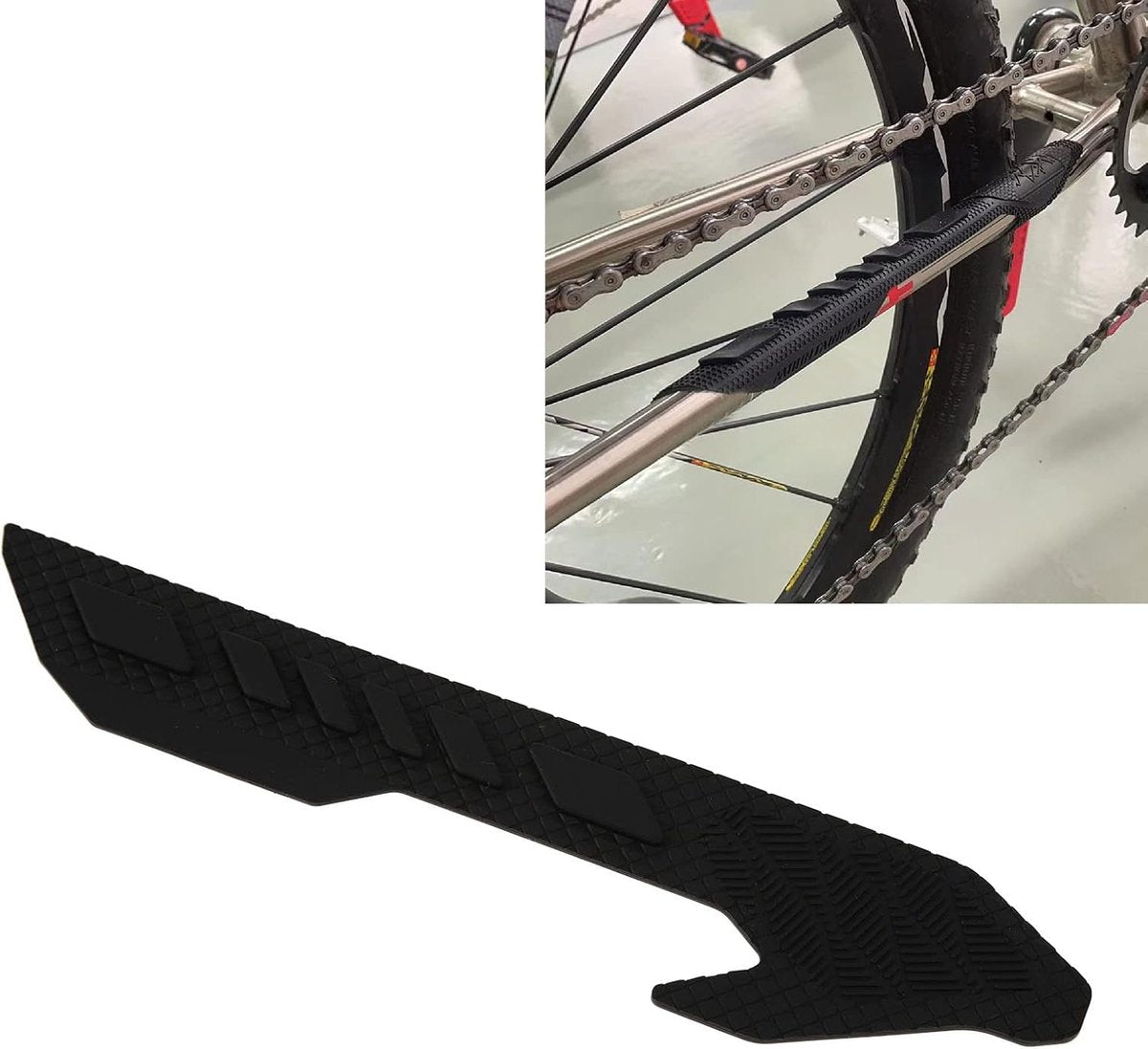 Bicycle chain protector - Silicone chain protector - Road bike chain protector - Protect your bike frame from scratches - Bicycle accessories - Black - 1 piece - Image 5