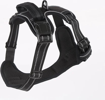 Nixnix - Dog Harness - Size L - Anti-Trek Harness - Dog Harness - Y-Shaped Dog Harness - Reflective - Black - Image 2