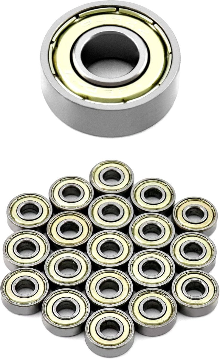 20 608zz ball bearings - Miniature deep groove ball bearings, double metal shielding - For skateboards, scooters, inline skates, 8 mm x 22 mm x 7 mm - Image 6