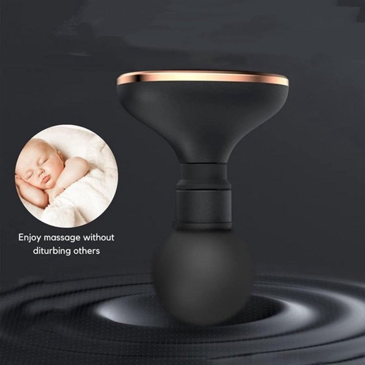 Massage Gun - Oplaadbaar via USB - Fitness - Sport En Relax Massage - Krachtig En Draadloos - Geschikt Voor Spierherstel En Verlichting Van Rugpijn - Zwart - Image 2