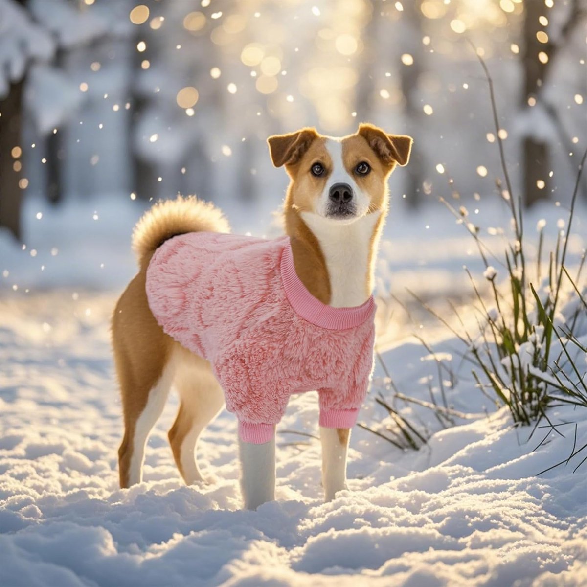 Dog Coat - Dog Sweater - Heart Dog Sweater - Puppy Dog Coat - Christmas Dog Sweater - Perfect for Small and Medium Dogs - Christmas Decorations - Christmas - XL - Image 4