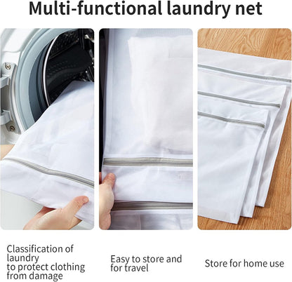 Set of 3 Mesh Laundry Bags - Large Bags - Delicate Clothes - Perfect for Washing Machines - Jackets - Jeans - 60 x 60 cm - Household Accessory - Image 6