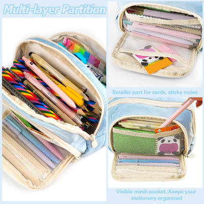 Pencil Case - Pencil Case - Adults - Boys and Girls - School Pencil Case - Blue - Image 3