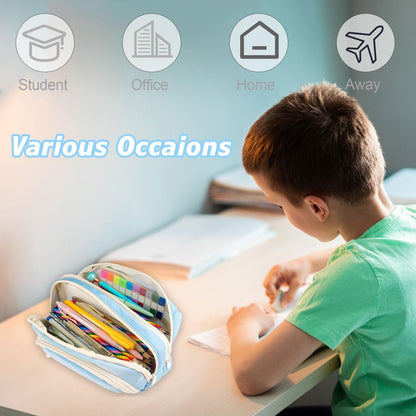 Pencil Case - Pencil Case - Adults - Boys and Girls - School Pencil Case - Blue - Image 9