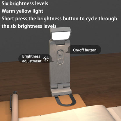 Reading Lamp - Book Lamp with Clip - 6 Lighting Levels - Bedtime Use - Adjustable Intensity - Reading Lamps - USB-C Rechargeable - With - Image 2