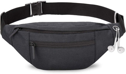 Fanny pack - Sports fanny pack - Running belt - Large fanny pack - Men's and women's - Fanny pack - Pouch - LIGHTWEIGHT RUNNING - For travel/on the go - Dark gray