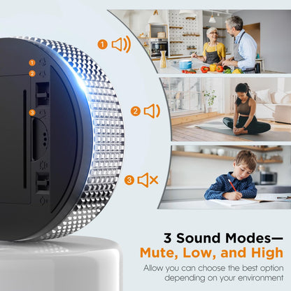 Digital Timer - Digital Kitchen Timer - Smart Timer - LED Display - Magnetic - 360 Degree Rotation - BBQ Alarm Clock - Black - Image 6