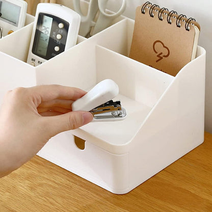 Desk Organizer - Pencil Holder - Storage - Sliding - Desk organizer, pencil holder and card holder, box and container for office, office supplies and dressing table - Gray - Image 2
