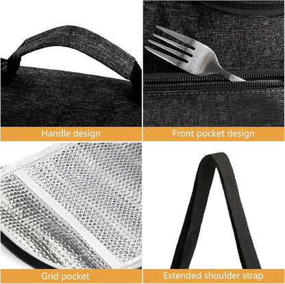 Picnic bag - Lunch bag - Lunch bag for adults - Insulated lunch bag for men - Reusable cooler - Waterproof and easy to clean - For work, travel, picnics, outdoor activities, school, and the office - Image 4