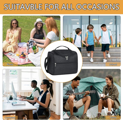 Picnic bag - Lunch bag - Lunch bag for adults - Insulated lunch bag for men - Reusable cooler - Waterproof and easy to clean - For work, travel, picnics, outdoor activities, school, and the office - Image 5