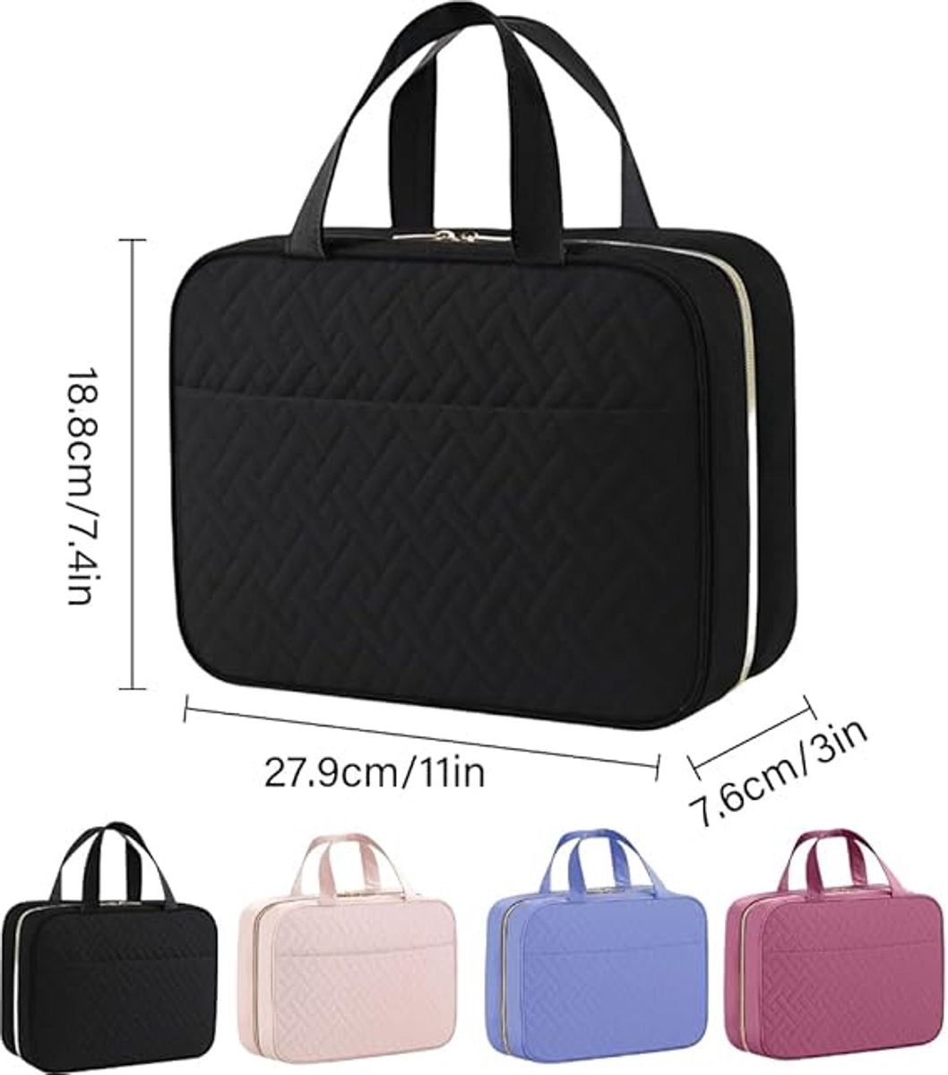 Men's Toiletry Bag - Women's Toiletry Bag - Hanging Toiletry Bag - Practical Travel Toiletry Bag - For Storing Essential Toiletries - Pink - Image 2