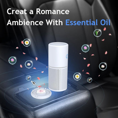 Air purifier - Mini portable air purifier - Car air filter - Ionizer - Works against dust mites and hay fever - Air filter - Wit - Image 4