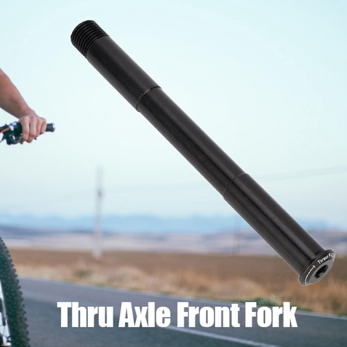 Bicycle - Thru-axle - Fork lockout lever - Aluminum alloy - Thru-axle - Quick-release bicycle front hub, fork, seatpost thru-axle, Boost fork axle - 110 x 15 mm - Black - Image 3