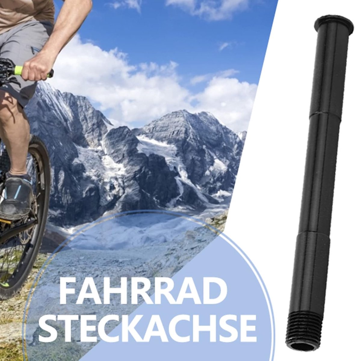Bicycle - Thru-axle - Fork lockout lever - Aluminum alloy - Thru-axle - Quick-release bicycle front hub, fork, seatpost thru-axle, Boost fork axle - 110 x 15 mm - Black - Image 4