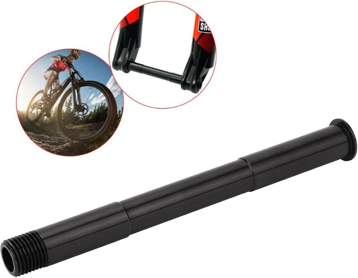 Bicycle - Thru-axle - Fork lockout lever - Aluminum alloy - Thru-axle - Quick-release bicycle front hub, fork, seatpost thru-axle, Boost fork axle - 110 x 15 mm - Black - Image 6