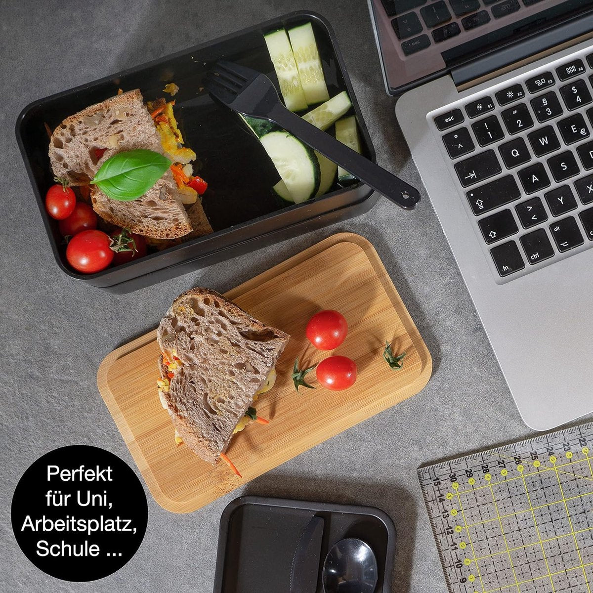 Japanese bento box, ideal lunch box for adults and children, compartmentalized lunch box, perfect for work, school, and baby on the go - Image 3