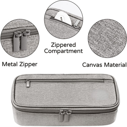 Large capacity pencil case, storage case, high-value, large capacity pencil case, stationery storage, makeup bag, office supplies, gray - Image 2