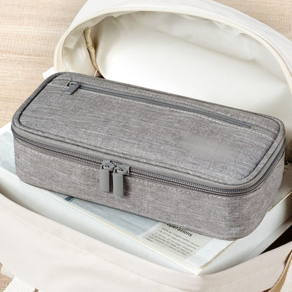 Large capacity pencil case, storage case, high-value, large capacity pencil case, stationery storage, makeup bag, office supplies, gray - Image 5