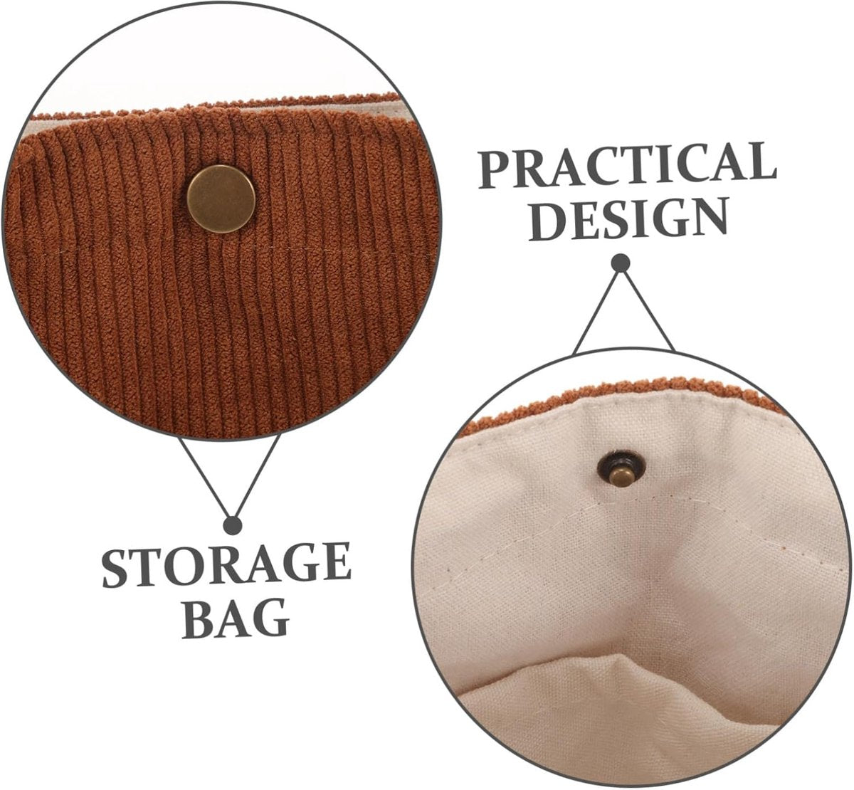 Lunch bag - Insulated bags - Tote bag - Shopping bag - Storage bag - Simple lunch bag - Outdoor lunch bag - Bento tote bag - Mini Bento bag - Lunch bag - Storage bag - Corduroy - Image 7
