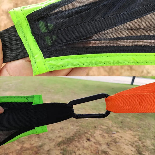Portable triangular hammock for multiple people, outdoor camping aerial hammock, 3-point design for 2-3 people for travel, garden, camping, black, 400 x 400 x 400 cm - Image 2
