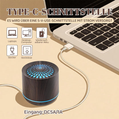 Humidifiers - Aromatherapy Humidifier - 300ml Diffuser - Air Humidifier - Room Humidifier - 7-Color LED - Light and Automatic Shut-Off - Essential Oil Diffuser for Home and Office (Dark) - Image 2