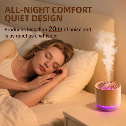 Humidifiers - Aromatherapy Humidifier - 300ml Diffuser - Air Humidifier - Room Humidifier - 7-Color LED - Light and Automatic Shut-Off - Essential Oil Diffuser for Home and Office (Light Color) - Image 7