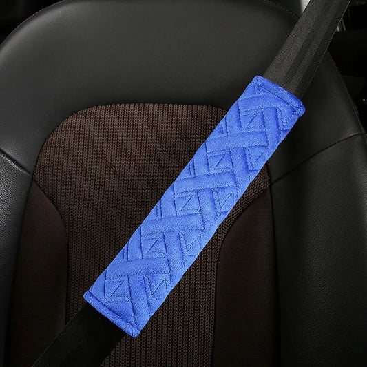 Universal seat belt protector - Soft and comfortable shoulder protector for the seat belt - (blue) - Image 2